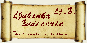 LJubinka Budečević vizit kartica